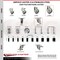 Service Caster 5 Inch 316SS Gray Polyurethane Wheel Swivel 12mm Threaded Stem Caster Set SCC-SS316TS20S514-PPUB-M1215-4 - alternate 5